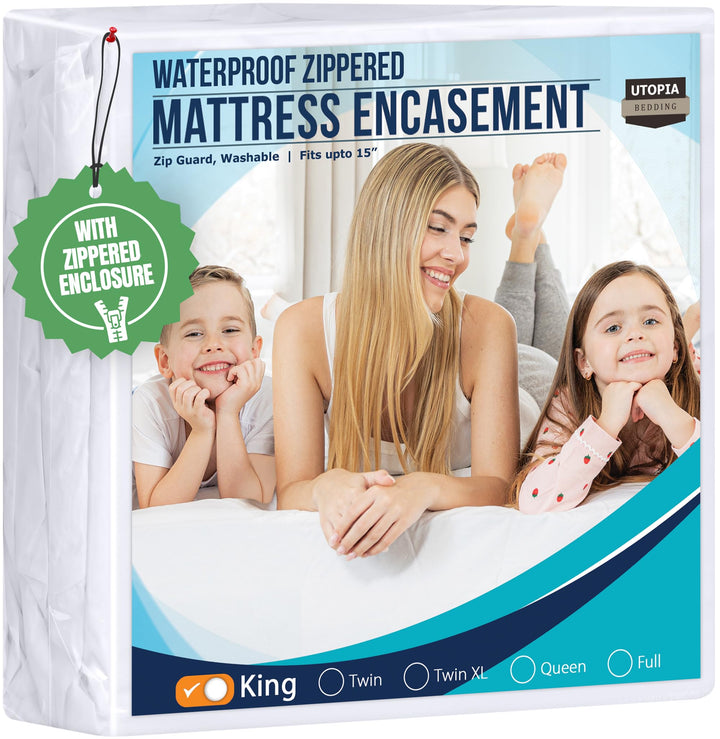 Utopia Bedding Wasser- und Bettwanzen-Bezug, King-Size-Grösse Doppelbett