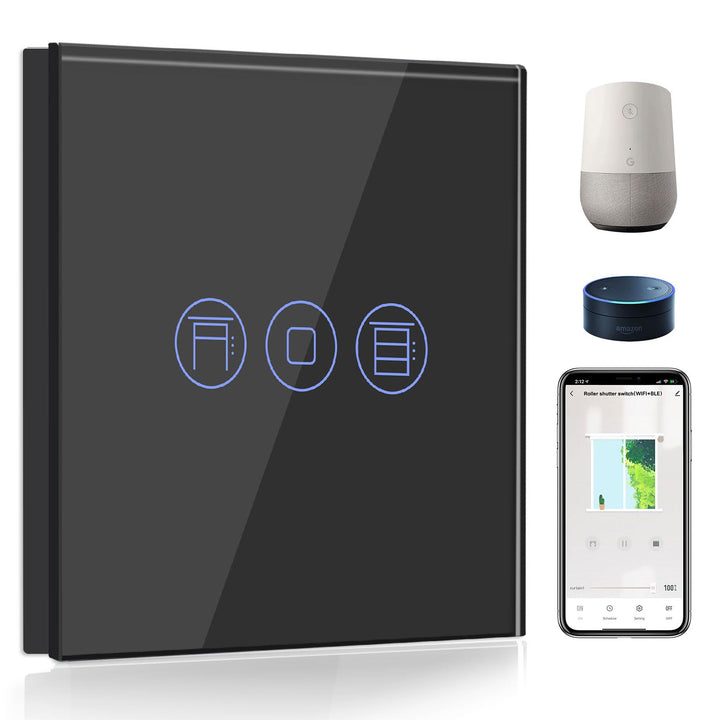 BSEED WiFi Smart Rolladenschalter, Fernbedienung und Timer-Funktion mit Smart Life/Tuya APP, arbeite