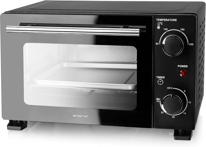 EMERIO Mini Backofen | 10 Liter | 800 Watt | inkl. Backblech und Grillrost | Toaster-Ofen | wählbar