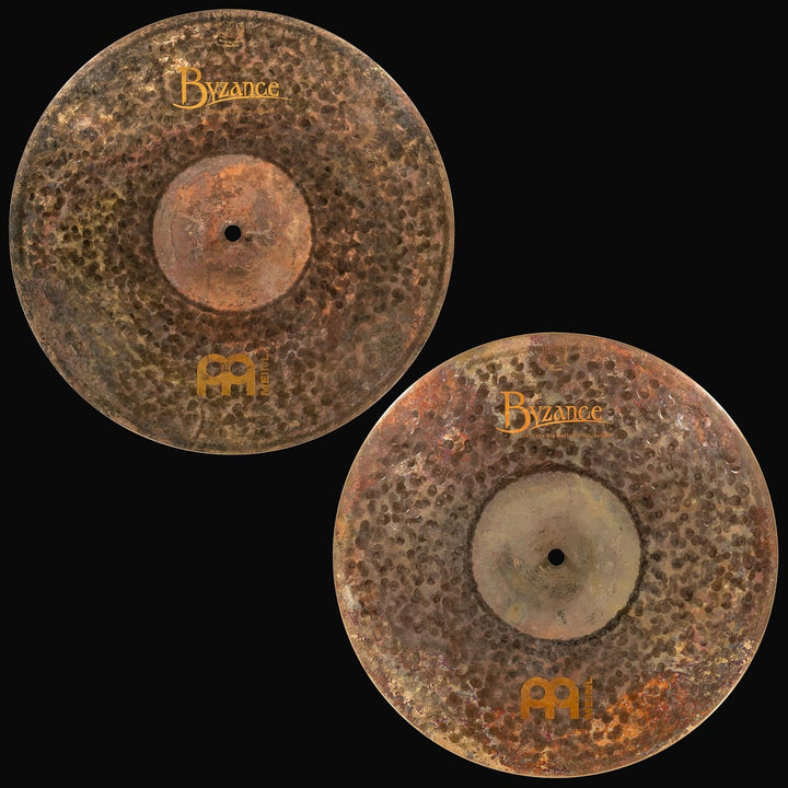 Meinl Cymbals Byzance Extra Dry Hihat Medium 14 Zoll (Video) Schlagzeug Becken (35,56cm) B20 Bronze,