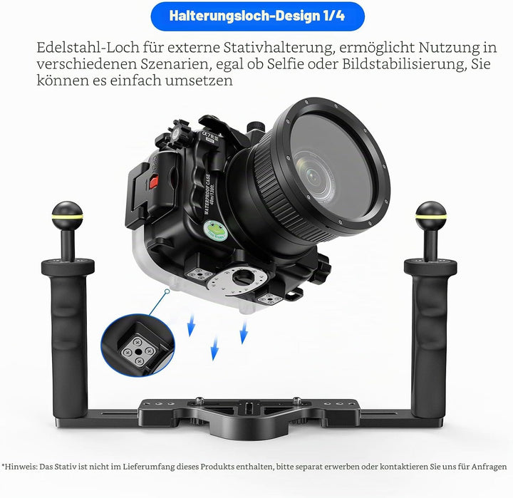 130 Feet/40 Meter Unterwasser Kamera Gehäuse wasserdichtes Gehäuse für Sony A7R III Sony A7-III, Son