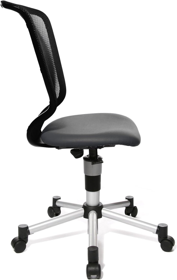 Topstar 71487S12 Titan Junior, Schreibtischstuhl, Netzrückenlehne, Bezugsstoff Anthrazit & 6991 Roll