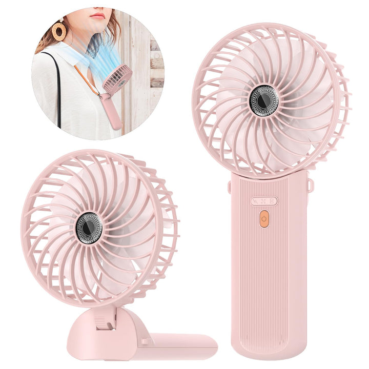 Lepwings Handventilator, Mini Ventilator USB Wiederaufladbar, 5,5-16 Std. Laufzeit, 4 Windgeschwindi