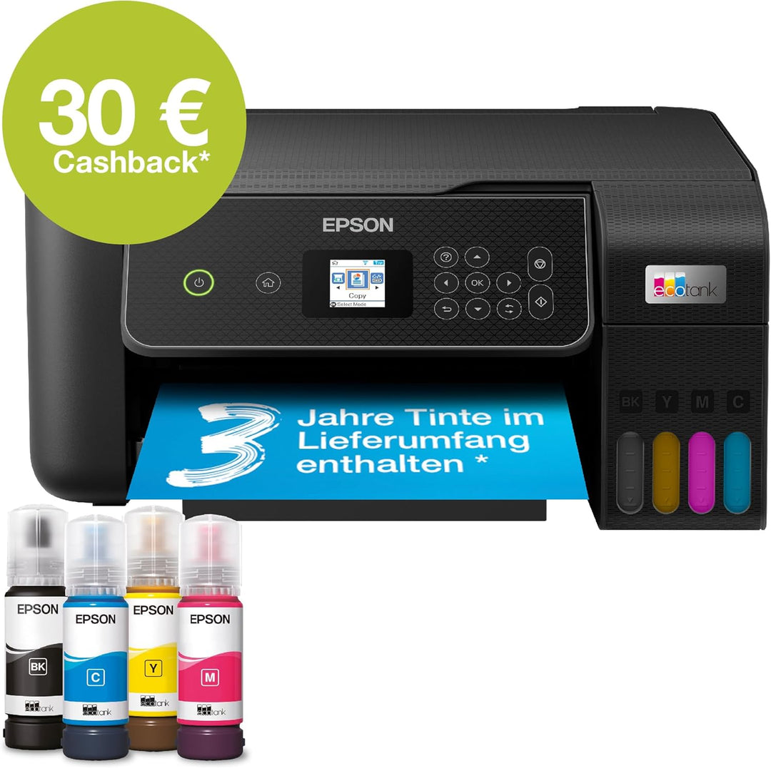 EcoTank ET-2870 A4-Multifunktions-Wi-Fi-Tintentankdrucker, mit einem im Lieferumfang enthaltenen Vor