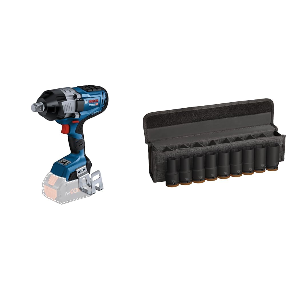 Bosch Professional 18V System BITURBO Akku Drehschlagschrauber GDS 18V-1600 HC (inkl. Leiterclip, oh