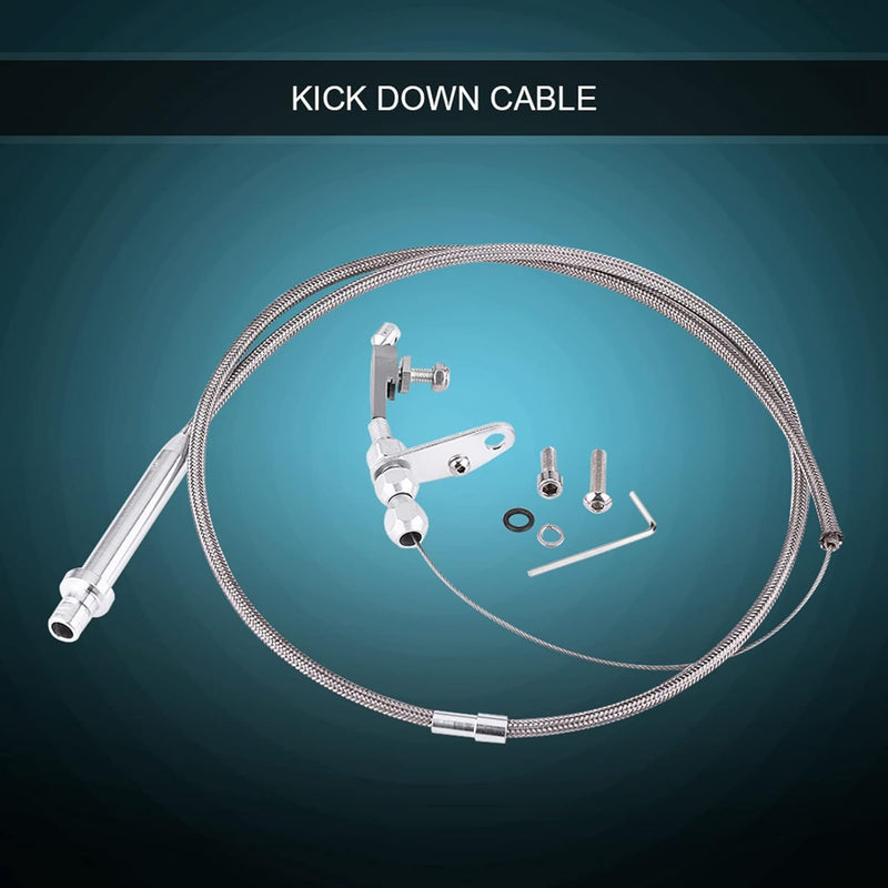 Headerbs Kickdown-Kabel, Kickdown-Getriebekabel, Geflochtenes Edelstahl-Kickdown-Getriebe-Kickdown-K