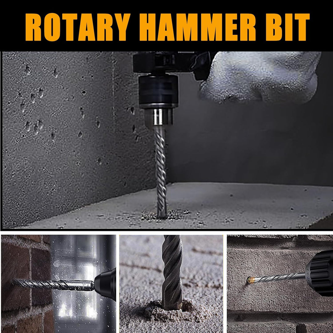 SDS Plus Bohrhammer für Beton, 14 x 260 mm | Mauerwerk-Bit, Ziegel, Zement und Stein, Länge: 260 mm,