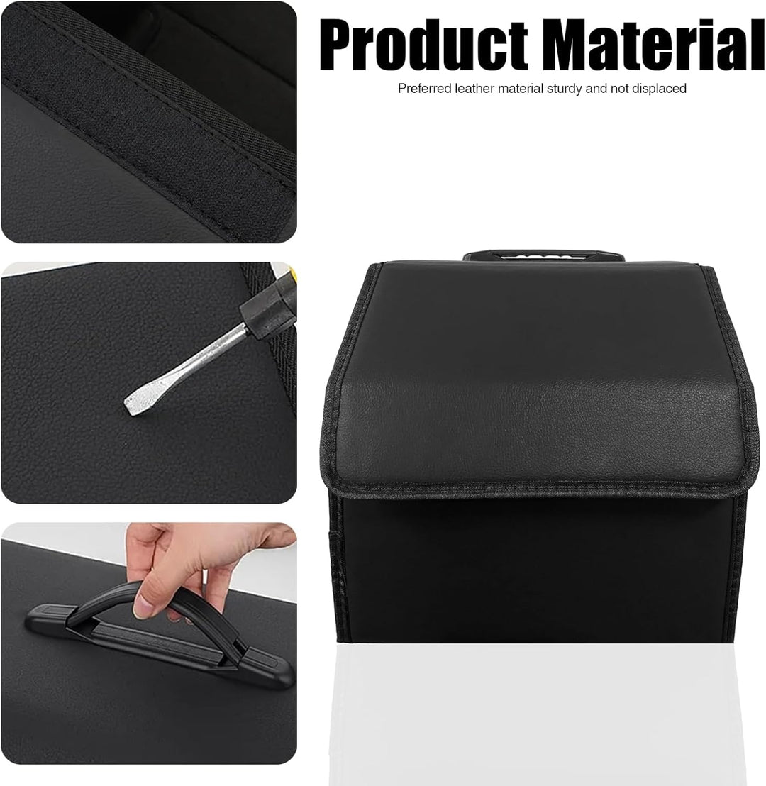 Auto Kofferraum Organizer, Kofferraumtasche Klappbar Aufbewahrungsbox PU Lede Auto box Kofferraum mi