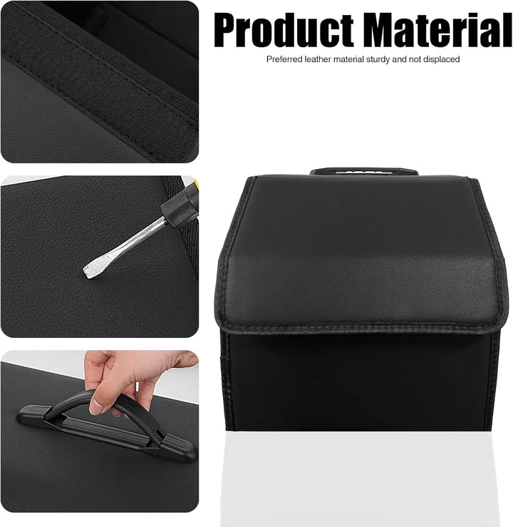 Auto Kofferraum Organizer, Kofferraumtasche Klappbar Aufbewahrungsbox PU Lede Auto box Kofferraum mi