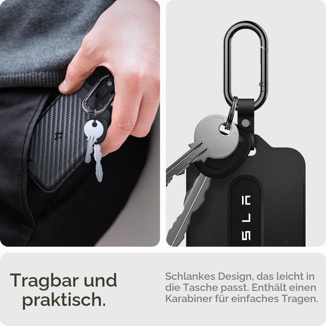 Spigen Air Fit Schlüssel Karten Halter für Tesla Model Y (~2026 Juniper) Model 3 (~Highland 2026) Mo