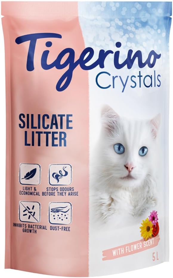 Tigerino Crystals Flower Power Katzenstreu - Super Pack: 6 x 5 Liter