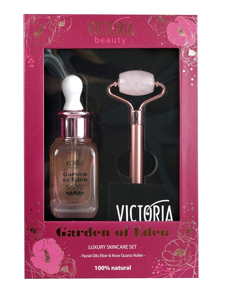 Victoria Beauty - Geschenkset für Frauen mit Jade Roller und Gesichtsserum, Geschenkbox für Damen mi