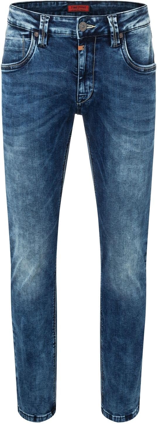 Timezone Herren Jeans Slim EDUARDOTZ Mid Waist - Slim Fit - Blau W29-W40 Stretch 30W / 32L Blau (Whi