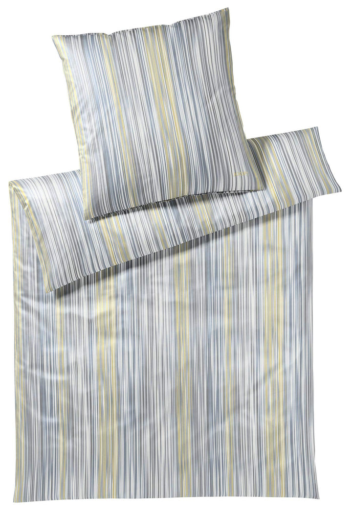 Joop! Bettwäsche Pinstripe Lemon 1 Bettbezug 200 x 220 cm + 2 Kissenbezüge 80 x 80 cm, 1 Bettbezug 2