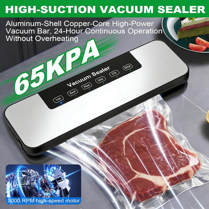 Vakuumiergerät, Vakuumierer für Lebensmittel, Multifunktionales vacuum sealer, Kompaktes Folienschwe