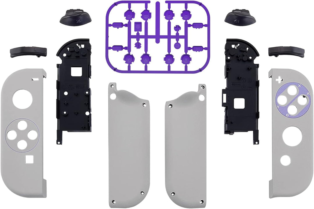 eXtremeRate NS Joycon Hülle & Tasten, DIY-Ersatz Gehäuse Case Grips Skin Shell & Knöpfe Buttons Umba