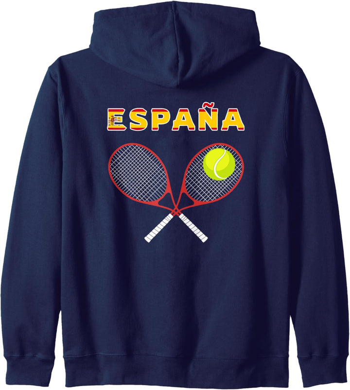Spanien Tennisball, Schläger / Country Flag España Spieler Kapuzenjacke