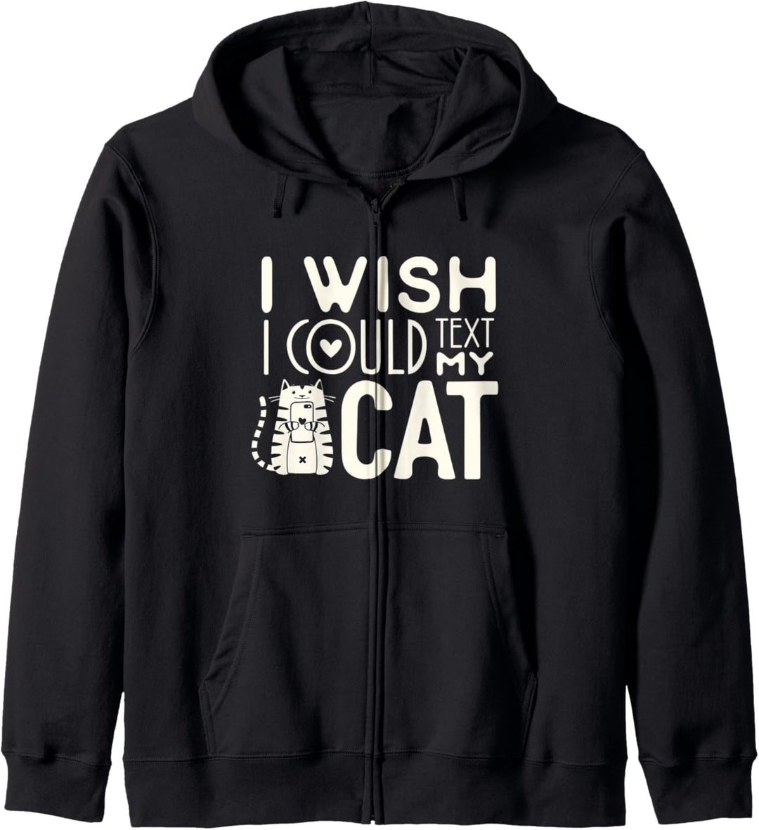 Ich wünschte, ich könnte meiner Katze ein lustiges weisses Kapuzenjacke