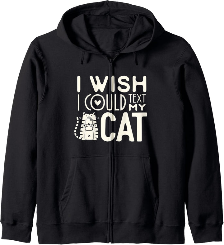 Ich wünschte, ich könnte meiner Katze ein lustiges weisses Kapuzenjacke