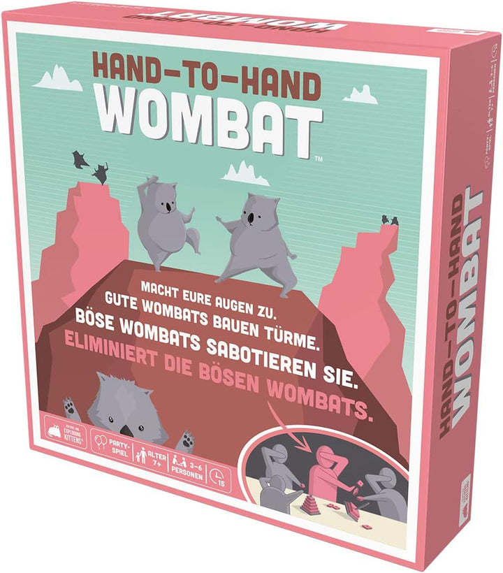 Exploding Kittens | Hand-to-Hand Wombat | Partyspiel | 3-6 Spieler | Ab 7+ Jahren | 15 Minuten | Deu
