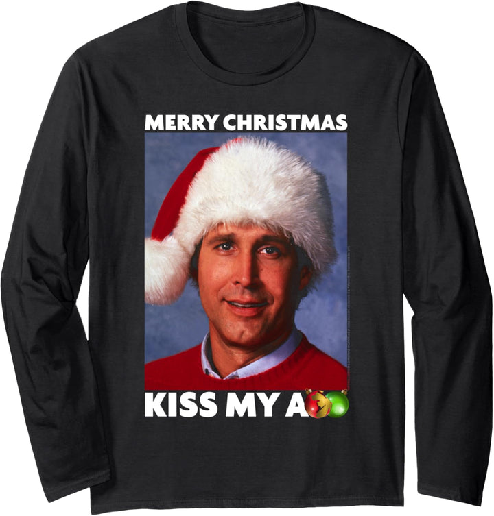 Christmas Vacation Merry Kiss Weihnachten Langarmshirt