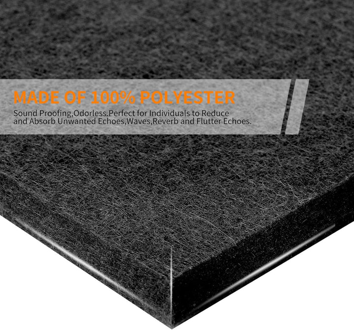Rdutuok 12 Stück Selbstklebend Akustikplatten,30 x 30 x 1 cm Akustik Absorber Akustik Panel für Tons