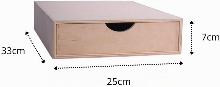 Schubladen-Box aus Holz – Elegante Minikommode für vielseitige Aufbewahrung | Premium Qualität, natü