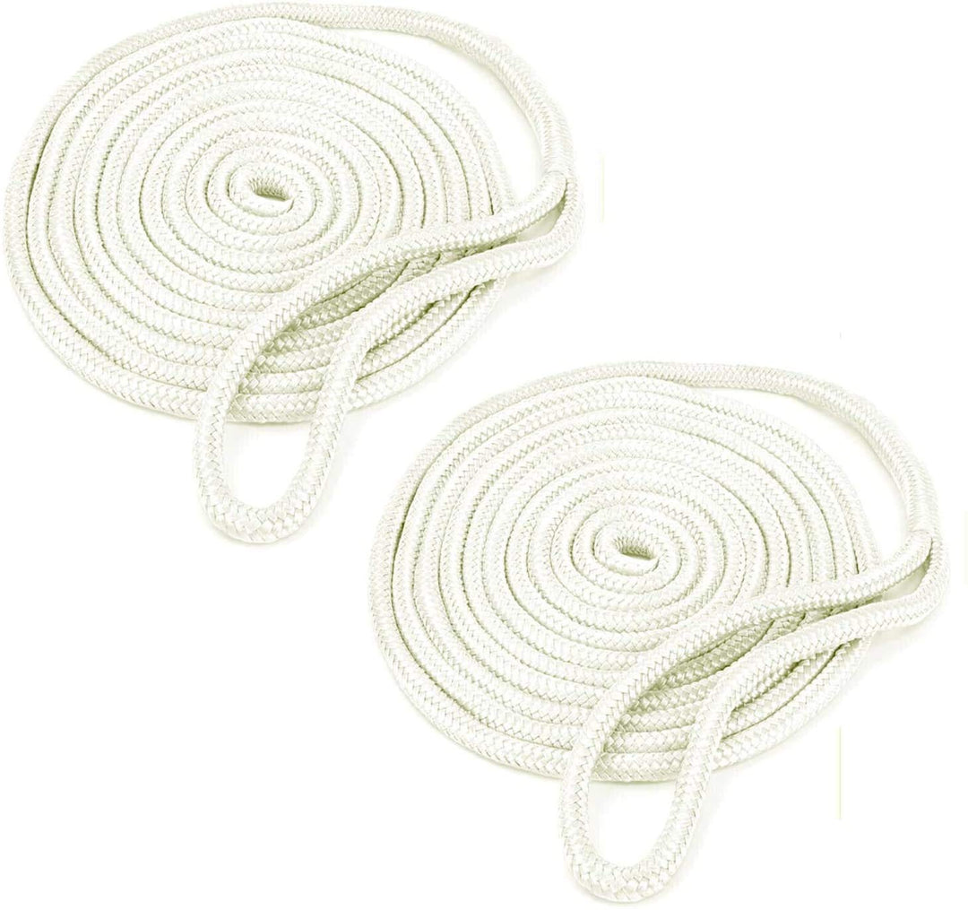 FreeTec 2tlg Bootsseil Boot Fenderleine Nylon Dockline Festmacherleine Fenderseil mit Auge 12mm Durc