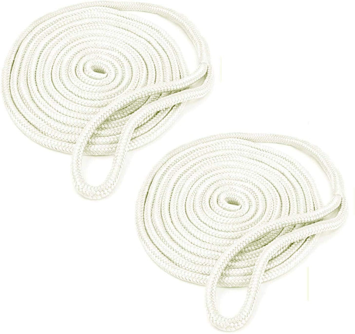 FreeTec 2tlg Bootsseil Boot Fenderleine Nylon Dockline Festmacherleine Fenderseil mit Auge 12mm Durc