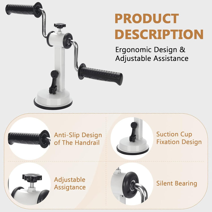 Armtrainer für Physiotherapie, Mini Heimtrainer, Armdrücken Trainer Exerciser, Tragbare Armrotations