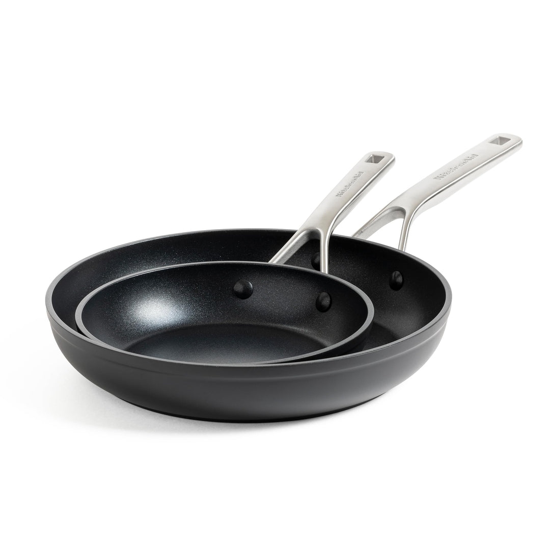 KitchenAid Forged Hardened Bratpfannen-Set (20cm und 28cm), hart anodisiert, PFAS-freie keramische A