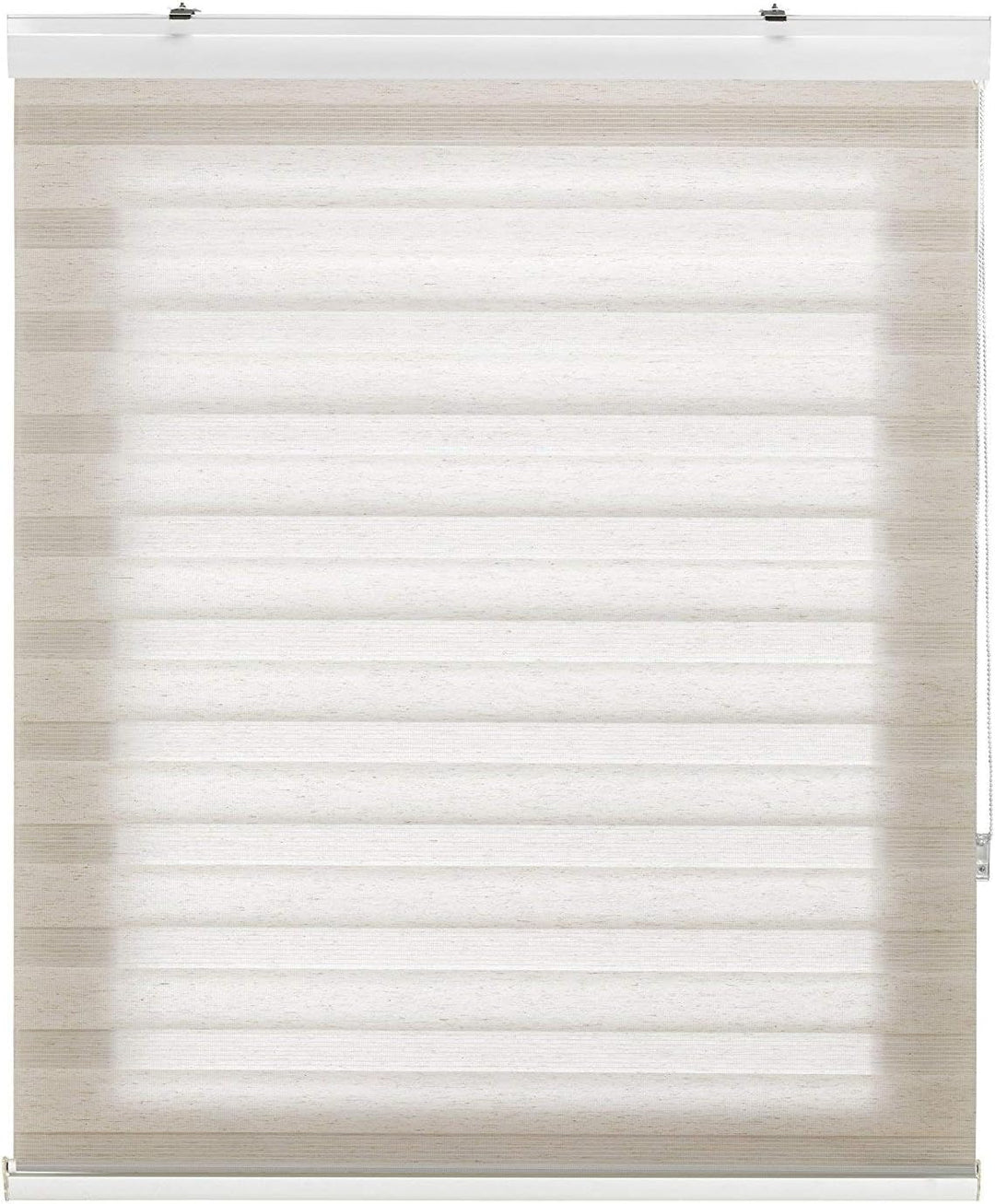 Estoralis 36939 SANSA Doppelrollo mit dekorativer Kassette, Polyester, Ekrü, 125 x 250 cm Ekrü 125 x