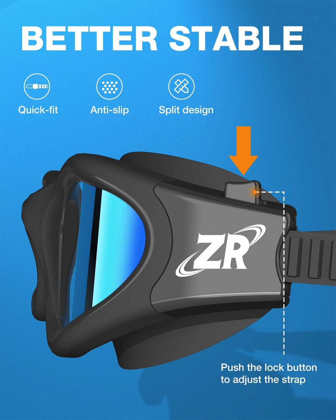 ZIONOR G1 NEW Polarisierte Schwimmbrille für Erwachsene Damen Herren – Beschlagfrei, 100% UV-Schutz,