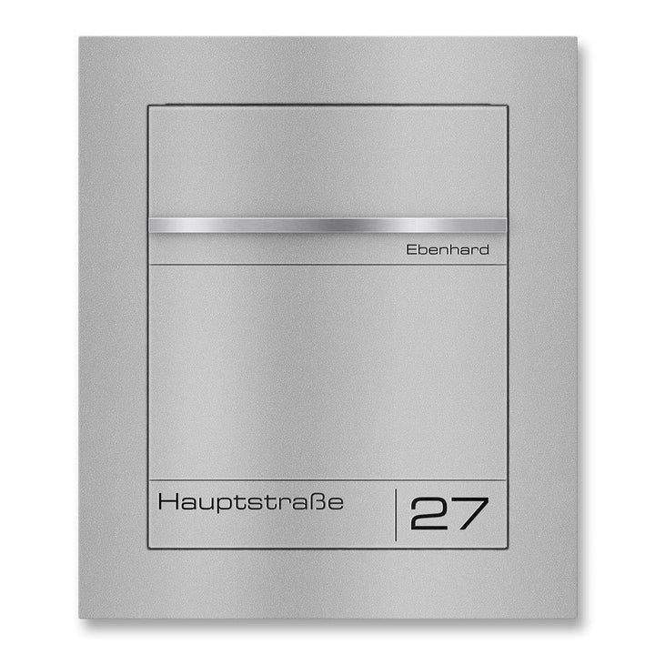 Metzler Unterputz Briefkasten Graualuminium RAL 9007 – Hochwertiger Einbaubriefkasten aus pulverbesc