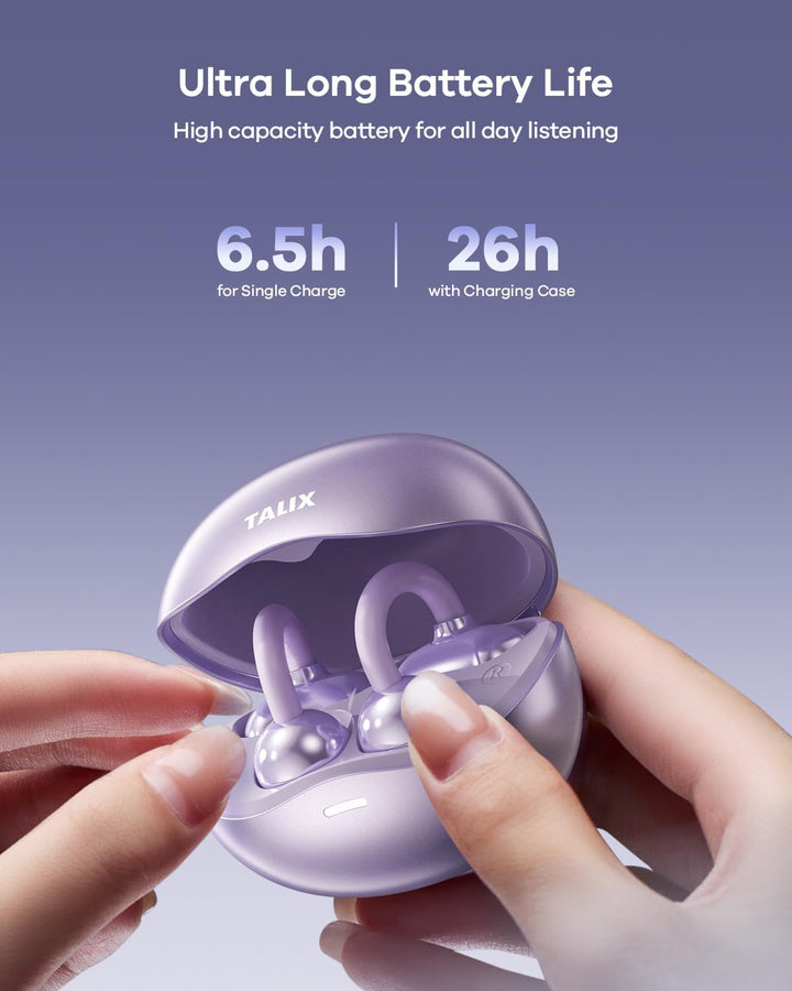 TALIX Ultra X6 Open Ear Kopfhörer,kabellose kopfhörer mit Innovatives Clip-Design, Clip On Earbuds m