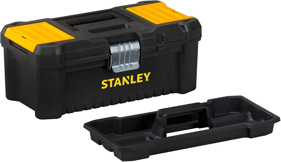 Stanley Werkzeugbox/Werkzeugkoffer (12.5", 32x18.8x13.2cm, Werkzeugkasten mit Metallschliessen, Orga