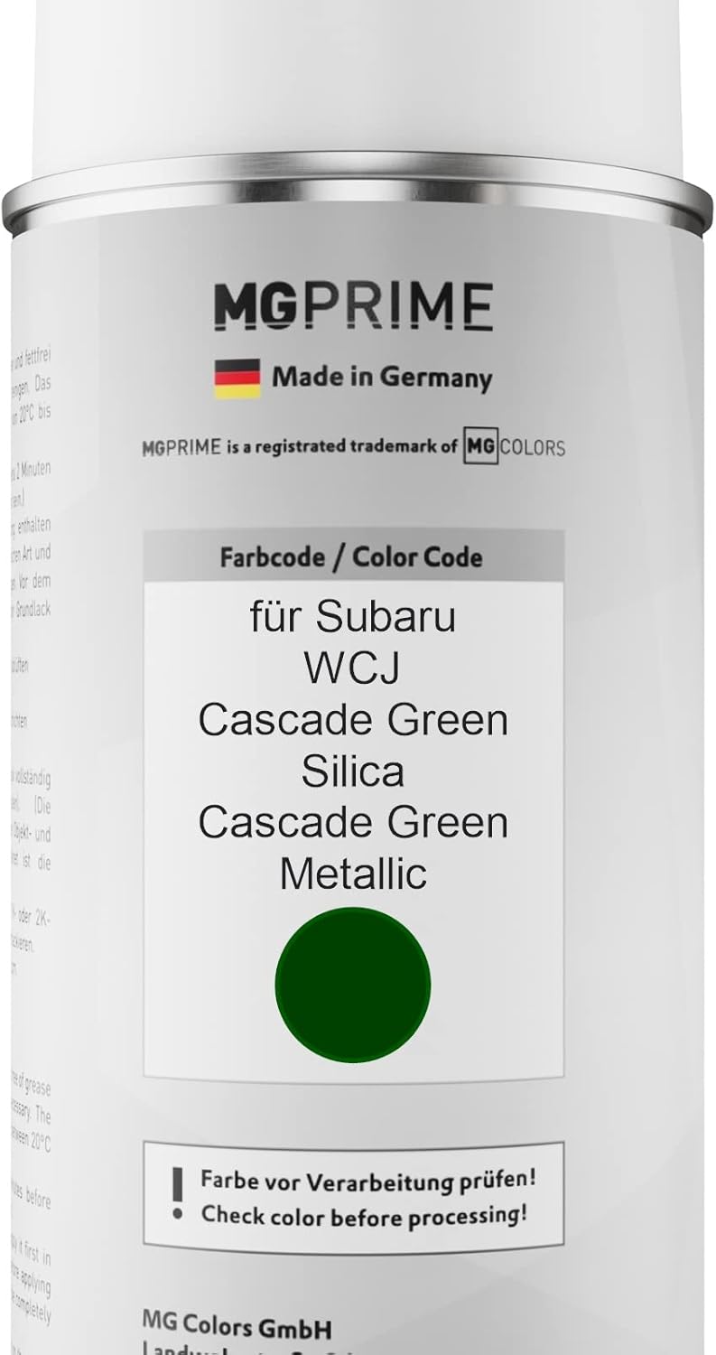 MG PRIME Autolack Sprühdosen Set für Subaru WCJ Cascade Green Silica/Cascade Green Metallic Basislac