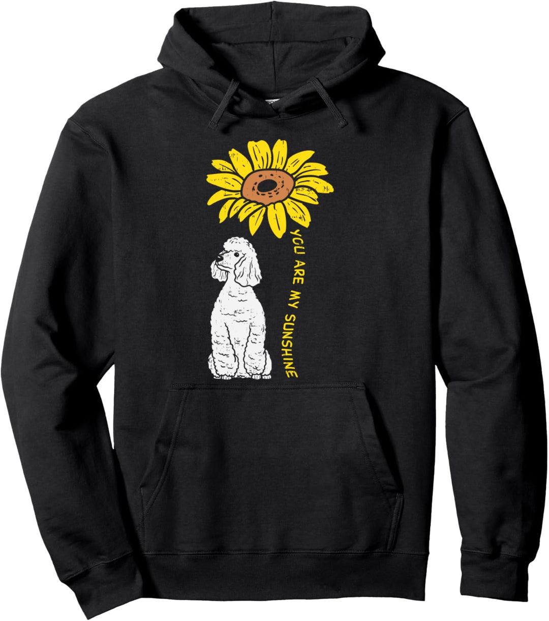 Sunflower Sunshine Poodle Dog Lover Owner Girls Women Gift Pullover Hoodie