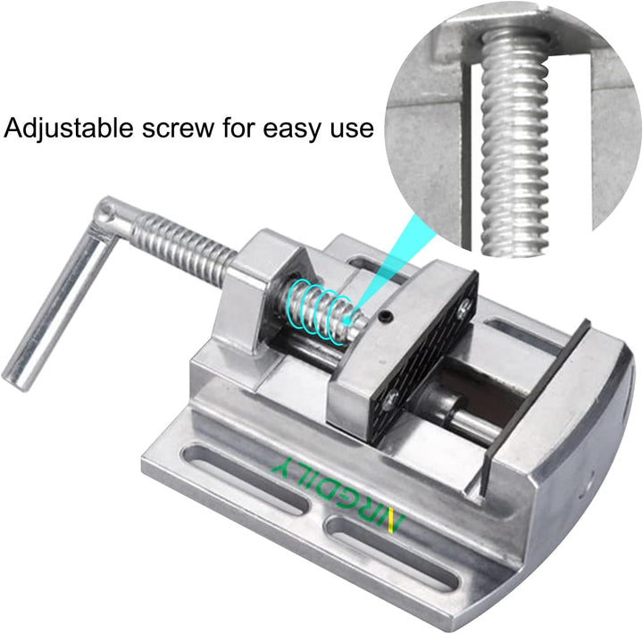 NRGDILY Bohrmaschinen-Schraubstock, Klemme für Bohrer, Säulenbohrer, Fräsmaschinen, Einstellung 4 Zo