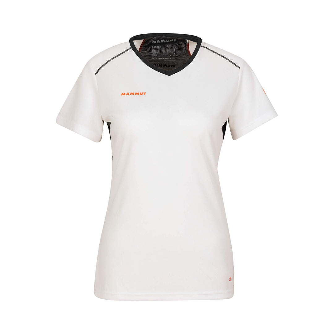 Mammut Sertig Women's T-Shirt L White/Black/Vibrant Orange, L White/Black/Vibrant Orange