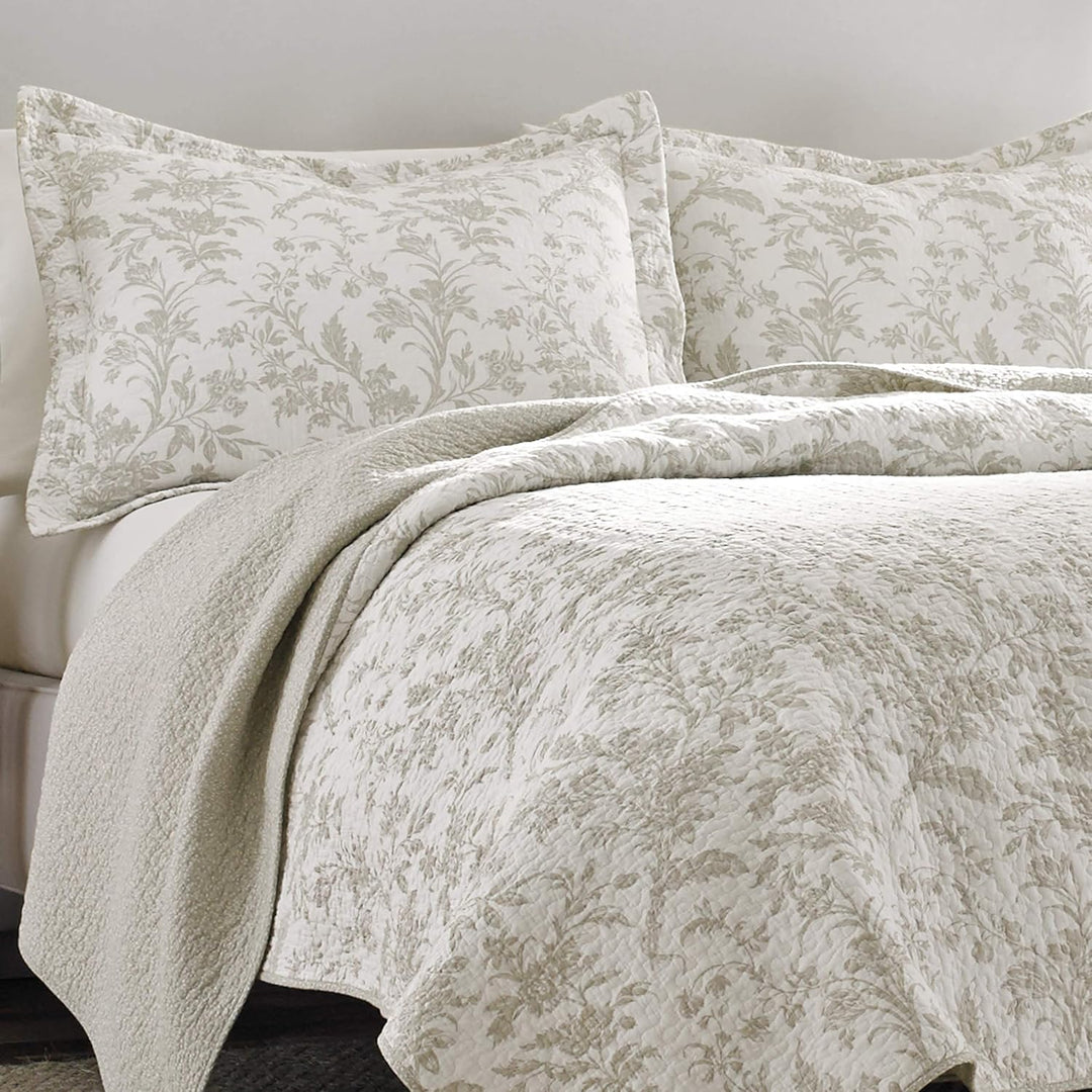 Laura Ashley Home – Bettwäsche-Set für Doppelbett, Baumwolle, wendbar, mit passendem Kissenbezug, He