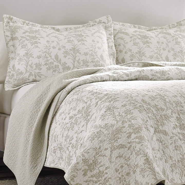 Laura Ashley Home – Bettwäsche-Set für Doppelbett, Baumwolle, wendbar, mit passendem Kissenbezug, He