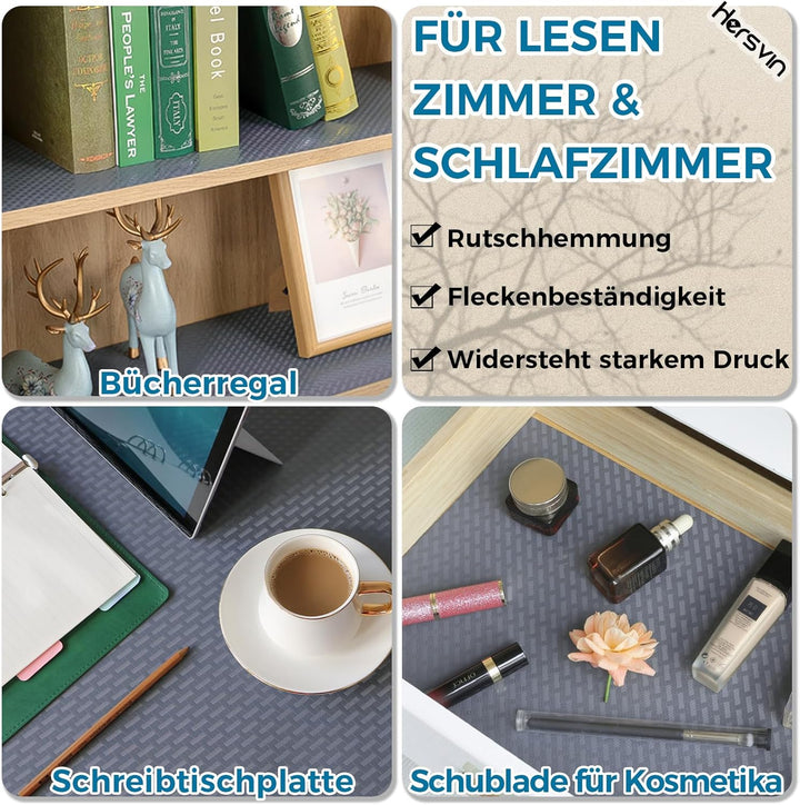 Hersvin Schubladenmatte 40cmx450cm Schrankpapier Schubladeneinlage Eva Wasserfest Nicht Klebende Unt