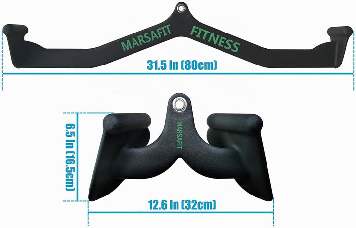 Generisch MARSAFIT Home Gym Fitness Rowing T-bar V-bar Pulley Cable Machine Attachments, Bicep Curl