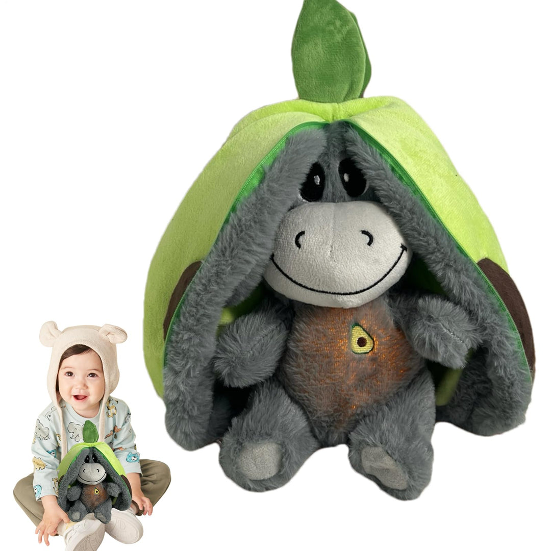 Atmendes Eselspielzeug,Atmendes Stofftier,Fruchtesel-Plüschtiere -Beruhigendes Kuscheltier-Plüschtie