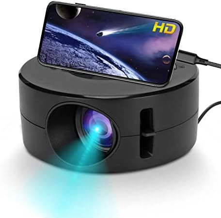 VBESTLIFE -Videoprojektor, Tragbarer LED-Projektor mit Gleichem Telefonbildschirm für Smartphone-Tab