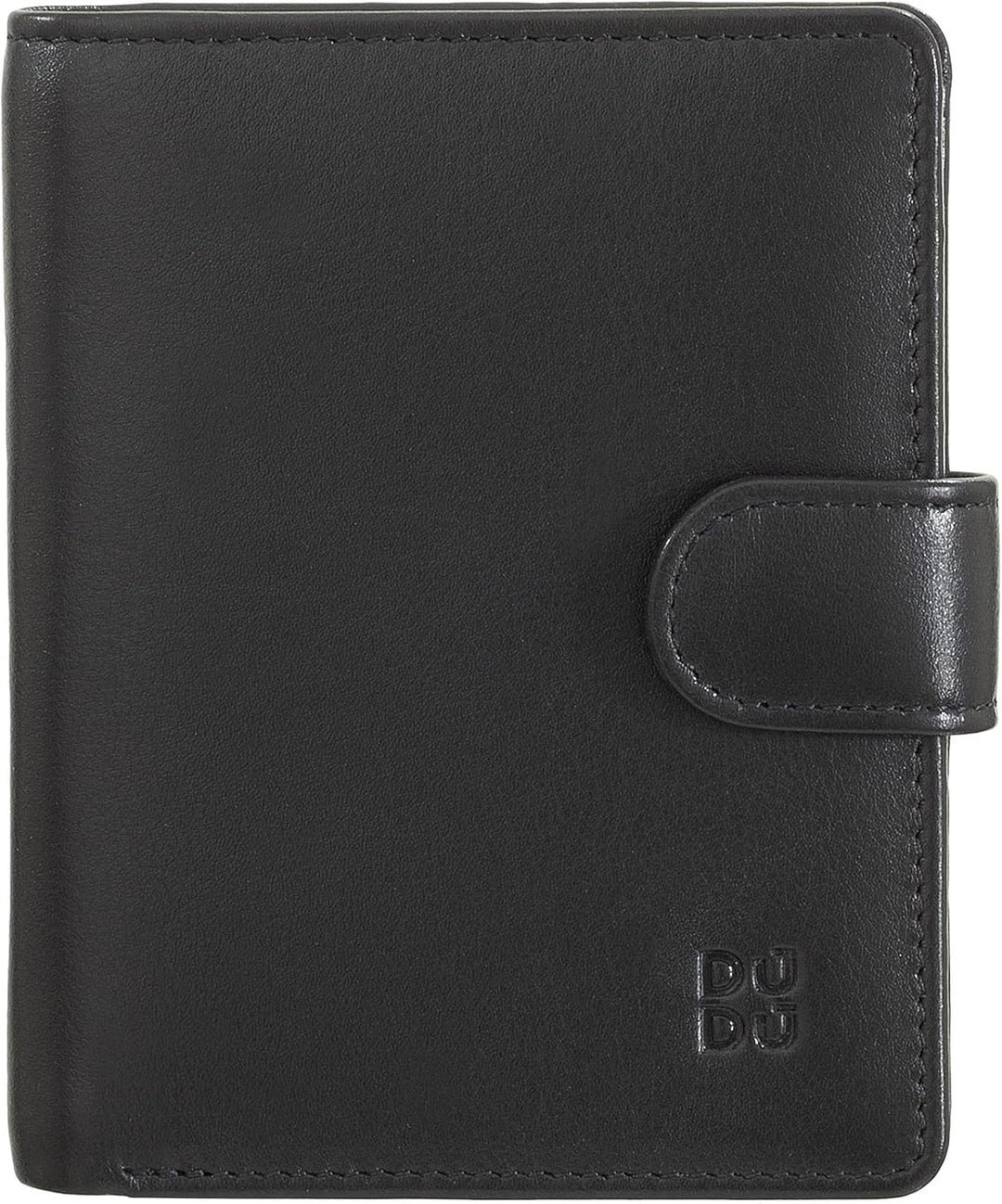 DUDU Damen Geldbörse aus echtes Leder, kleines Leder RFID-Kartenetui mit Reissverschluss, Münzfach,