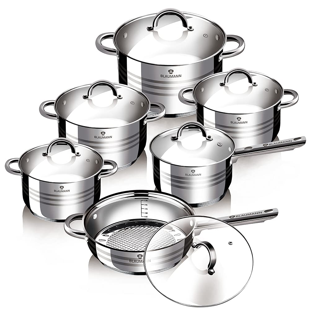 Blaumann Töpfe und Pfannen 12 tlg. Set Jumbo Gourmet Line