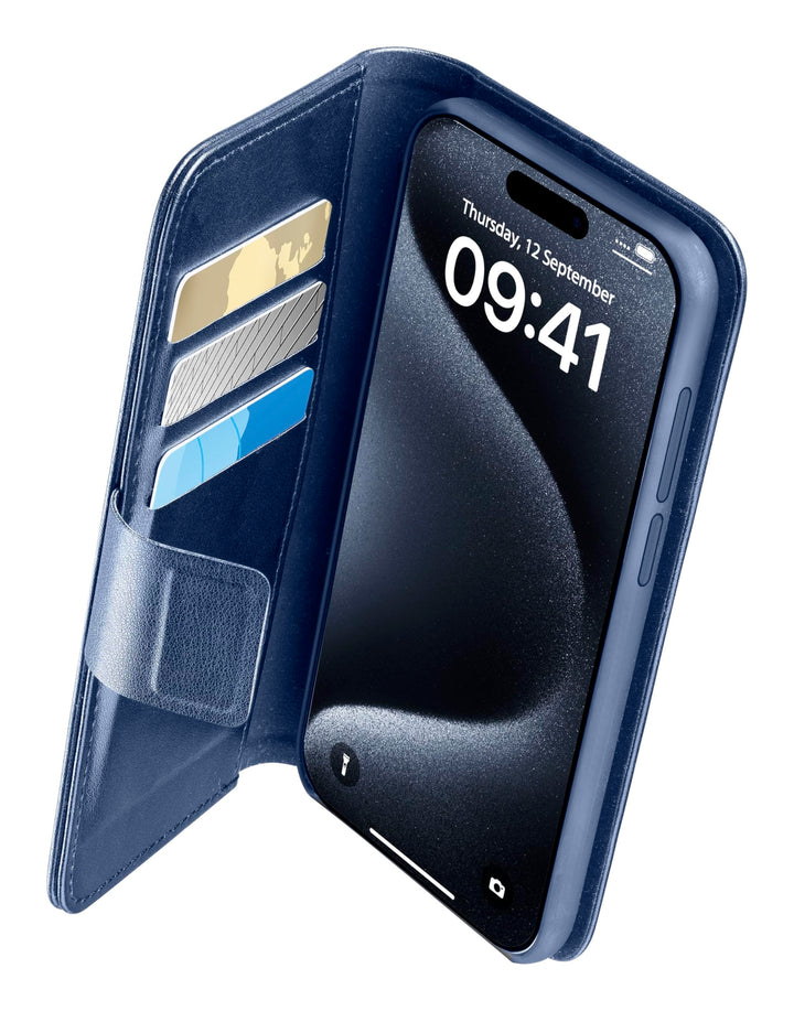 cellularline - Book Agenda - iPhone 15 Pro - Eleganz und Funktionalität in Einer Lösung - mit integr