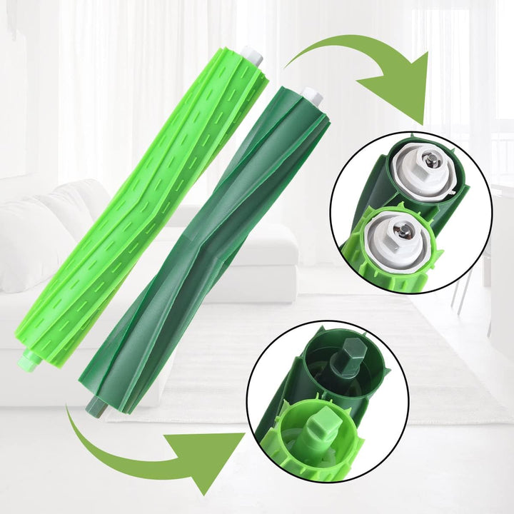 2 Set Rollen Bürste für iRobot Roomba i7 i7+ i8 E5 E6 E7 | Multibodenbürsten, Ersatzteile Zubehör fü